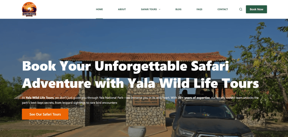 Yala Wild Life Tours Desktop